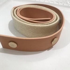 PORTS 1961 Leather belt size 12 shimmer cream/natural color